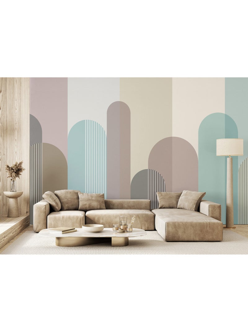 Papier peint intissé - Composition vive - 375x270 cm Multicolore - Kiabi