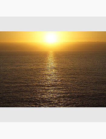 Papier peint intissé - Coucher de soleil sur l'océan jaune - 375x270 cm