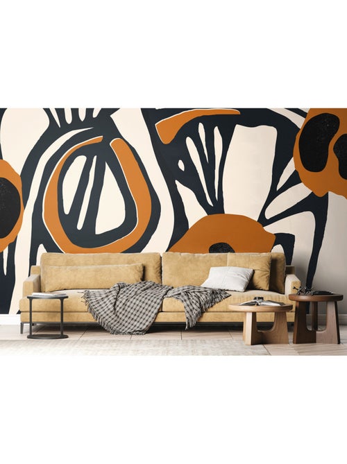 Papier peint intissé - Croquis de contraste - 375x270 cm - Kiabi