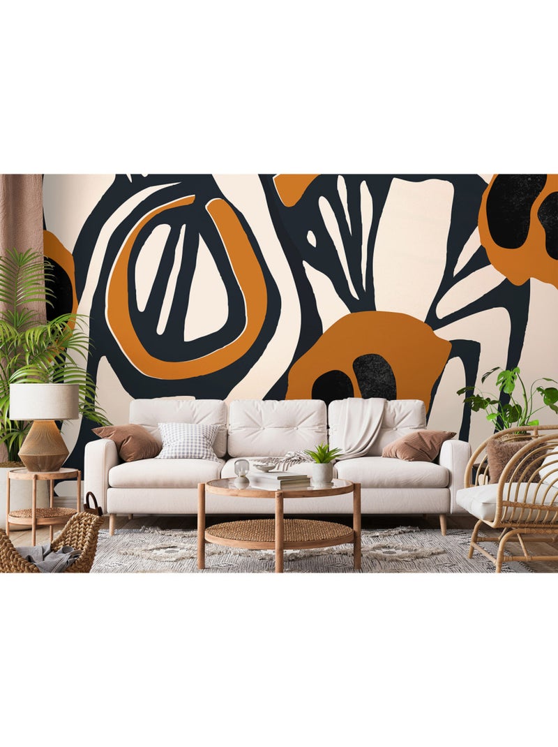 Papier peint intissé - Croquis de contraste - 375x270 cm Multicolore - Kiabi