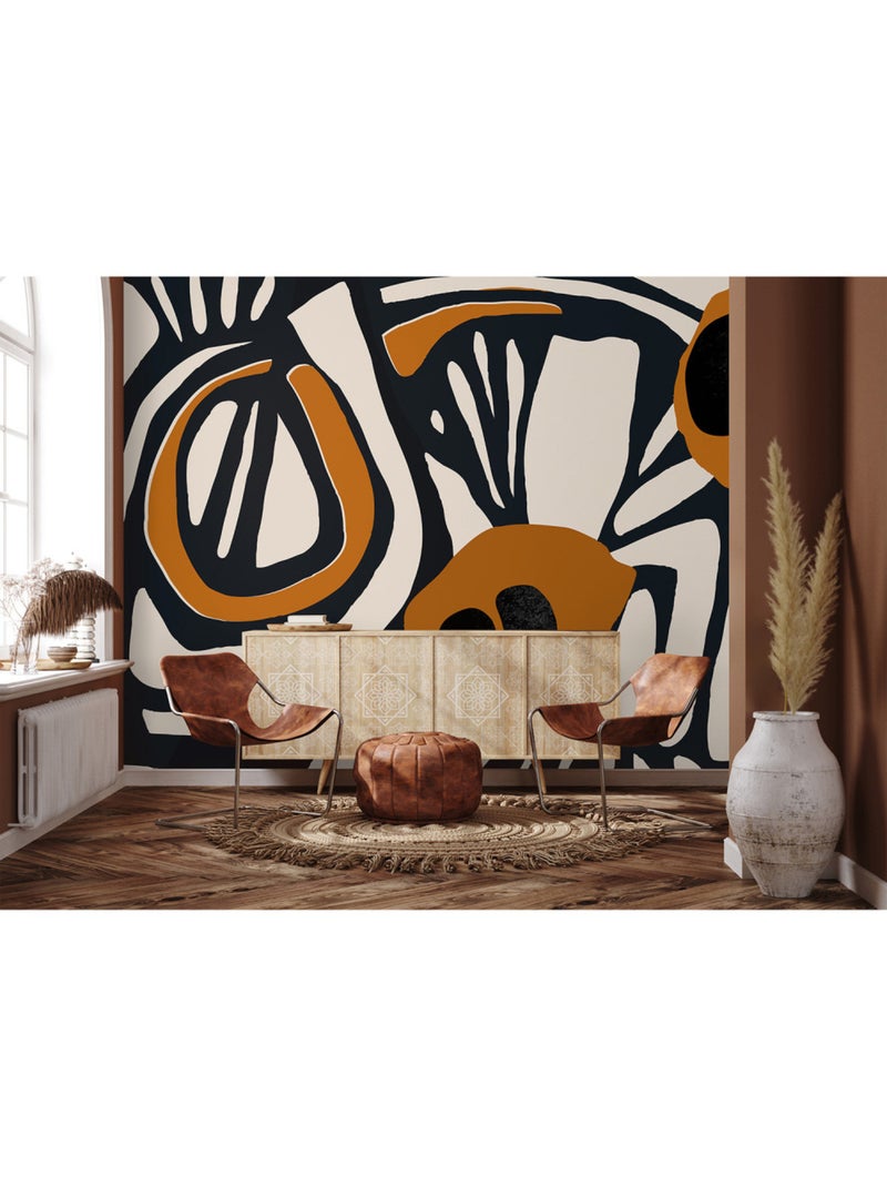 Papier peint intissé - Croquis de contraste - 375x270 cm Multicolore - Kiabi