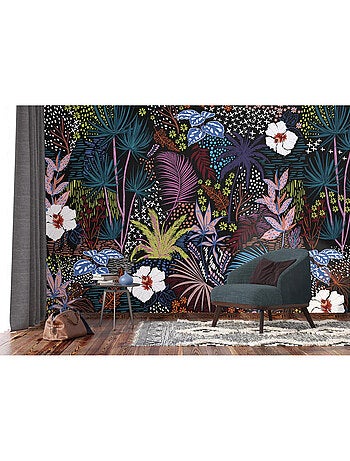 Papier peint intissé - Croquis tropical - 375x270 cm