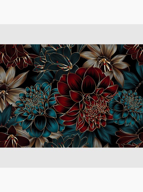 Papier peint intissé - Dahlia élégant - 375x270 cm - Kiabi