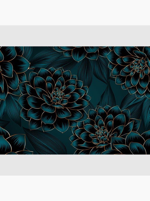 Papier peint intissé - Dahlia nocturne - 375x270 cm - Kiabi