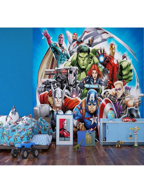 Papier peint intissé - Disney- La bande Marvel Avengers 360 cm x 270 cm - Kiabi