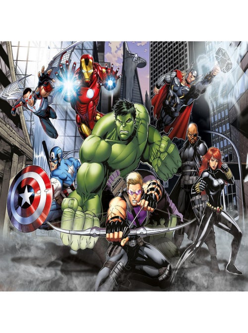 Papier peint intissé - Disney Marvel - la bande Avengers au combat - 360 cm x 270 cm - Kiabi