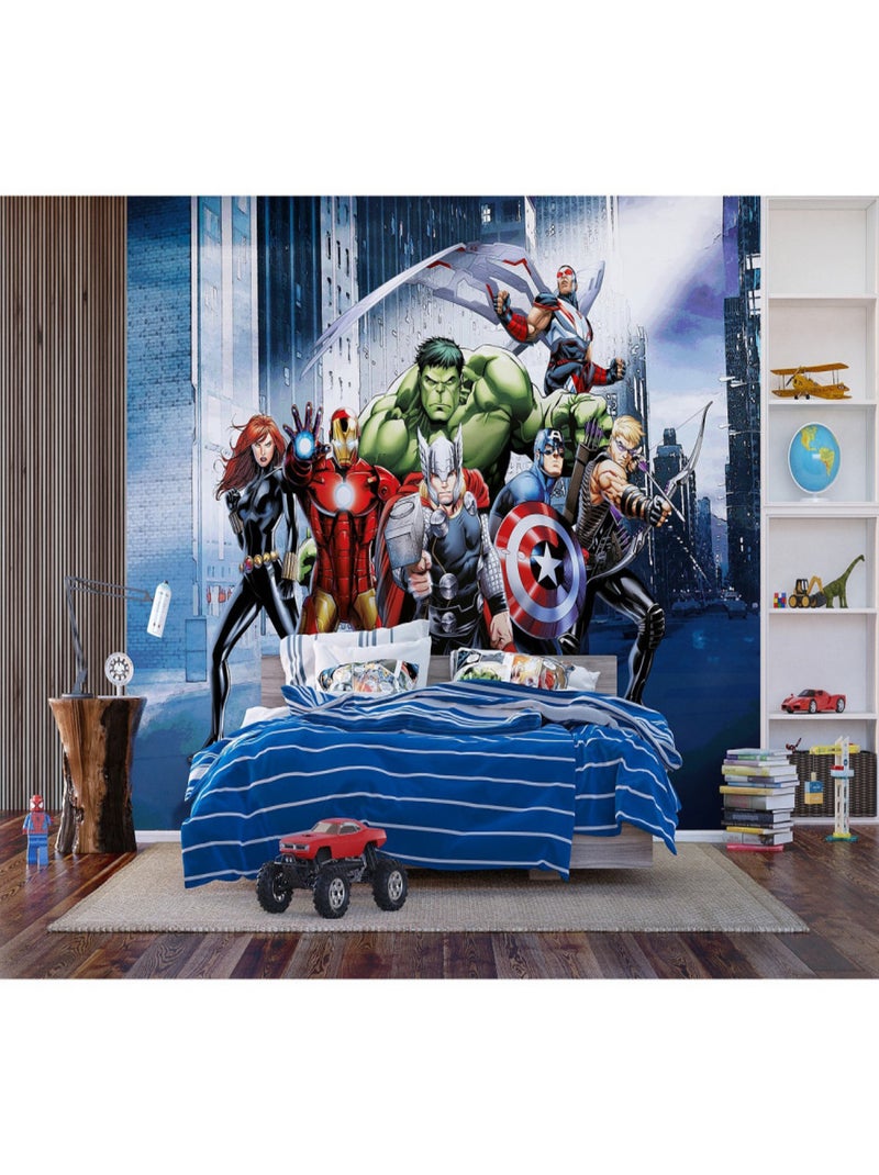 Papier peint intissé - Disney Marvel Avengers au combat - 360 cm x 270 cm Multicolore - Kiabi