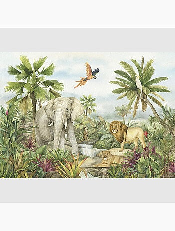 Papier peint intissé - Éléphant de la jungle - 375x270 cm