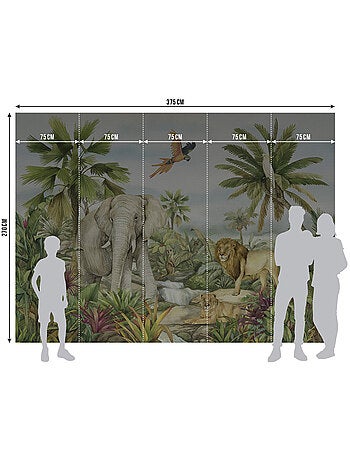 Papier peint intissé - Éléphant de la jungle - 375x270 cm