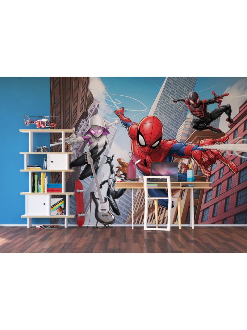Papier peint intissé - Équipe Marvel Spider-Man - 360x270 cm Multicolore - Kiabi