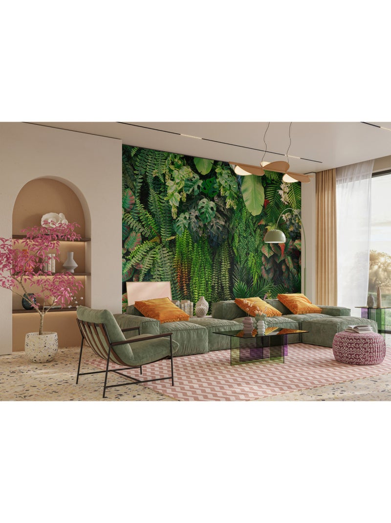 Papier peint intissé - Évasion verdoyante - 375x270 cm Multicolore - Kiabi