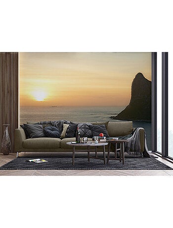 Papier peint intissé - Falaise du coucher de soleil - 375x270 cm