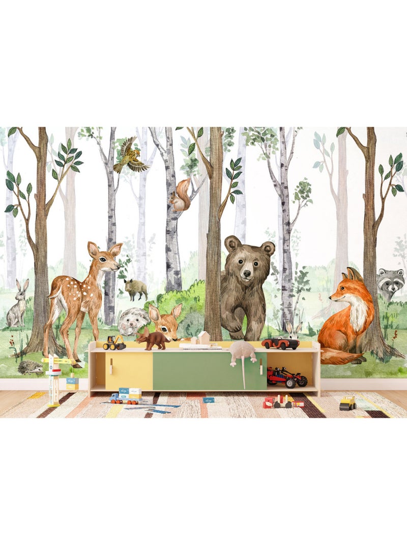 Papier peint intissé - Faune - 375x270 cm Multicolore - Kiabi