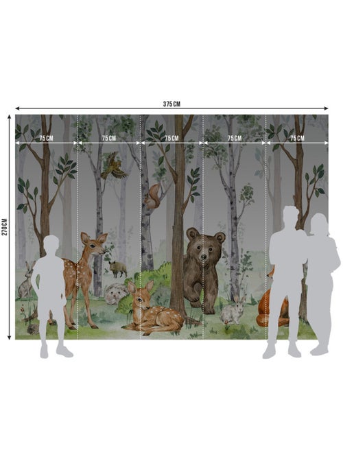 Papier peint intissé - Faune - 375x270 cm - Kiabi
