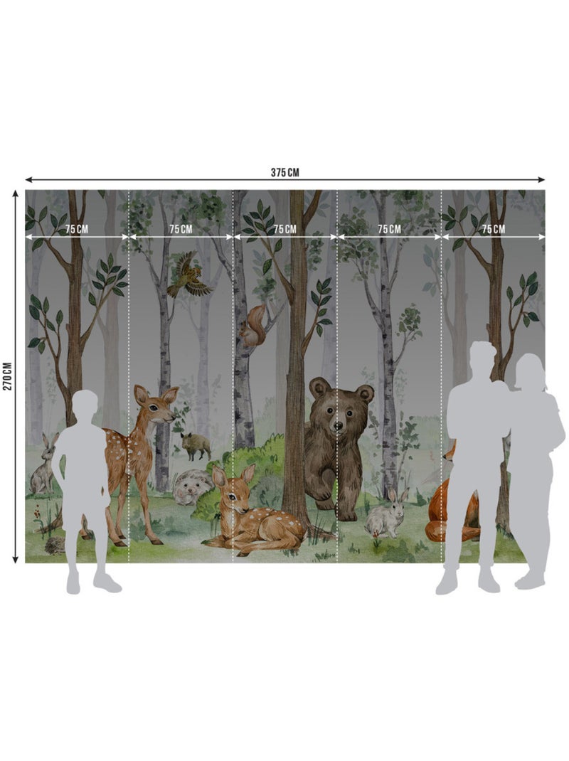 Papier peint intissé - Faune - 375x270 cm Multicolore - Kiabi
