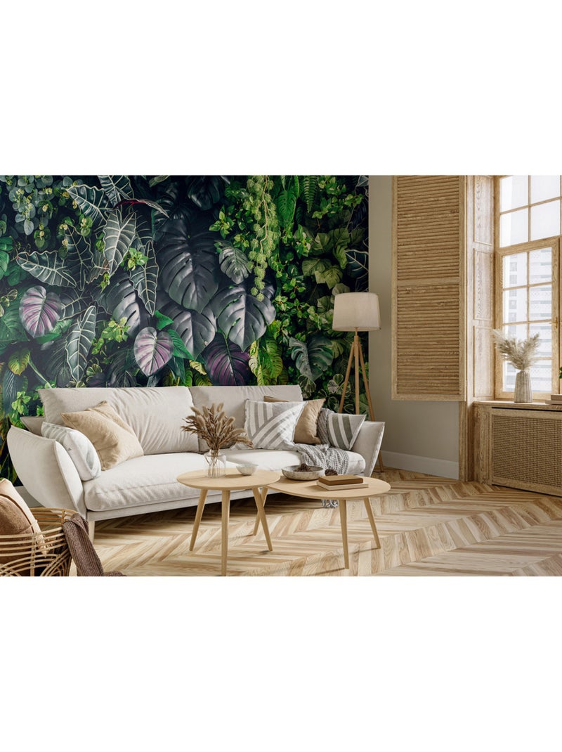 Papier peint intissé - Feuillage royal - 375x270 cm Multicolore - Kiabi