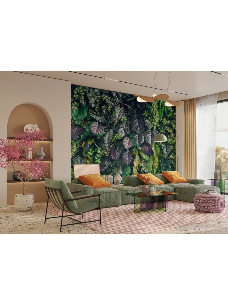 Papier peint intissé - Feuillage royal - 375x270 cm Multicolore - Kiabi