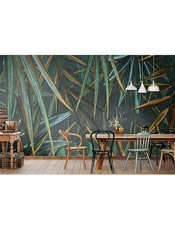 Papier peint intissé - Feuillage tropical luxuriant - 375x270 cm
