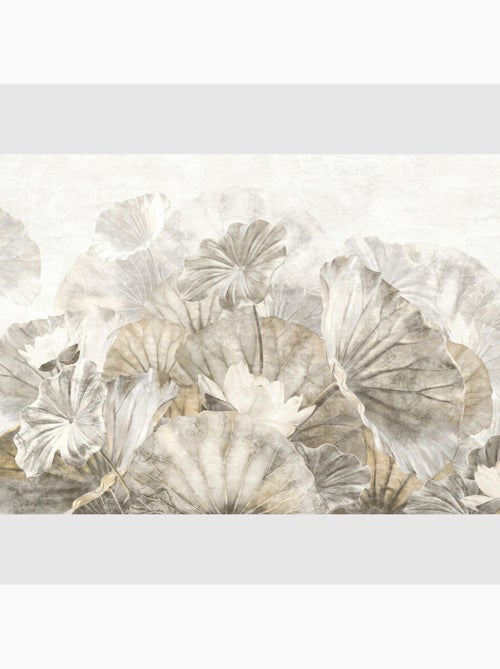 Papier peint intissé - Feuilles de lotus - 375x270 cm - Kiabi