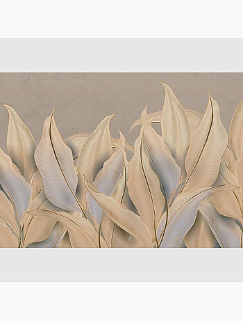 Papier peint intissé - Feuilles de Palmiers dorés - 375x270 cm