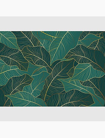 Papier peint intissé - Feuilles émeraude - 375x270 cm