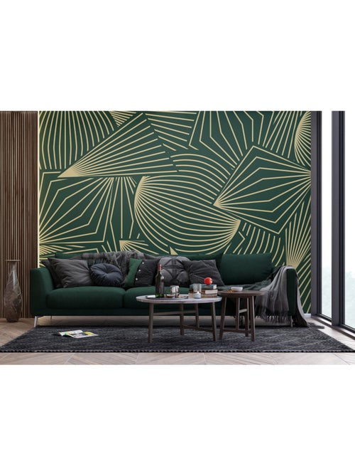 Papier peint intissé - Figures dorées - 375x270 cm - Kiabi