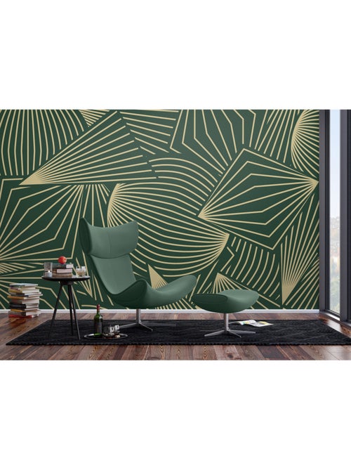 Papier peint intissé - Figures dorées - 375x270 cm - Kiabi