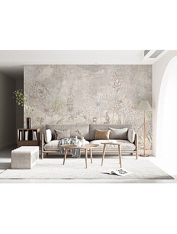 Papier peint intissé - Fleurs de jardin vintage - 375x270 cm