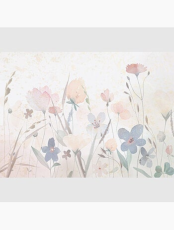Papier peint intissé - Fleurs de sable à l'aquarelle - 375x270 cm
