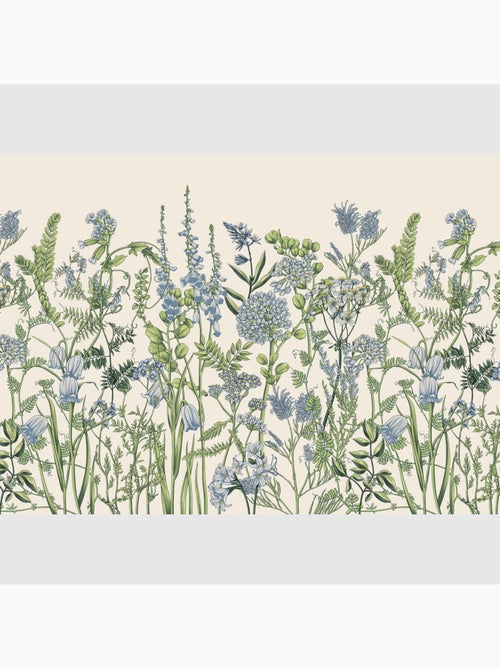 Papier peint intissé - Fleurs de vesce sur fond beige - 375x270 cm - Kiabi