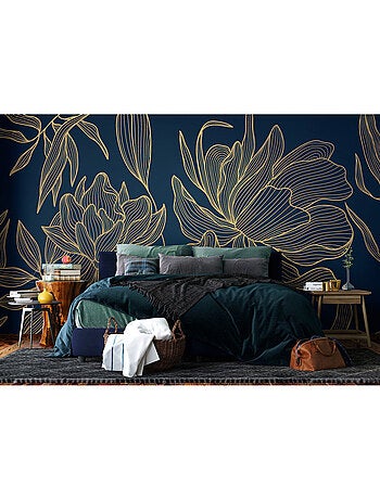 Papier peint intissé - Fleurs ondulées - 375x270 cm