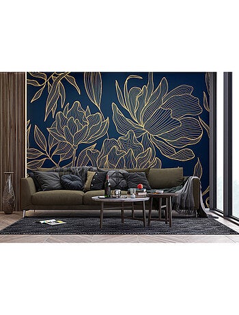 Papier peint intissé - Fleurs ondulées - 375x270 cm