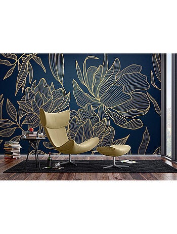 Papier peint intissé - Fleurs ondulées - 375x270 cm