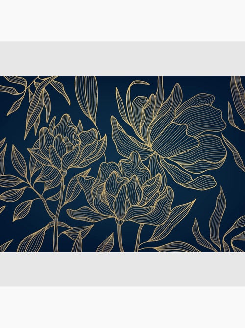 Papier peint intissé - Fleurs ondulées - 375x270 cm - Kiabi