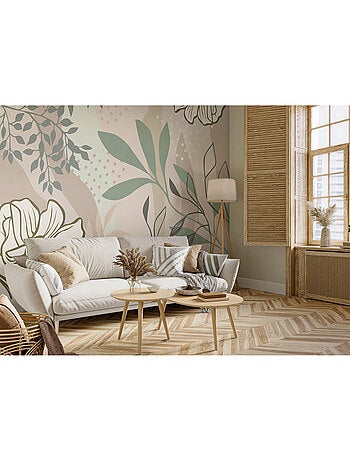 Papier peint intissé - Fleurs vectorielles - 375x270 cm