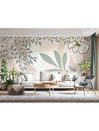 Papier peint intissé - Fleurs vectorielles - 375x270 cm