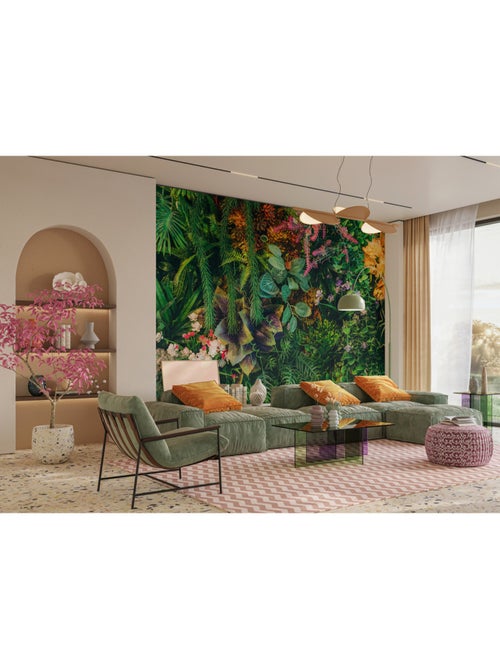 Papier peint intissé - Floraison au coucher du soleil - 375x270 cm - Kiabi