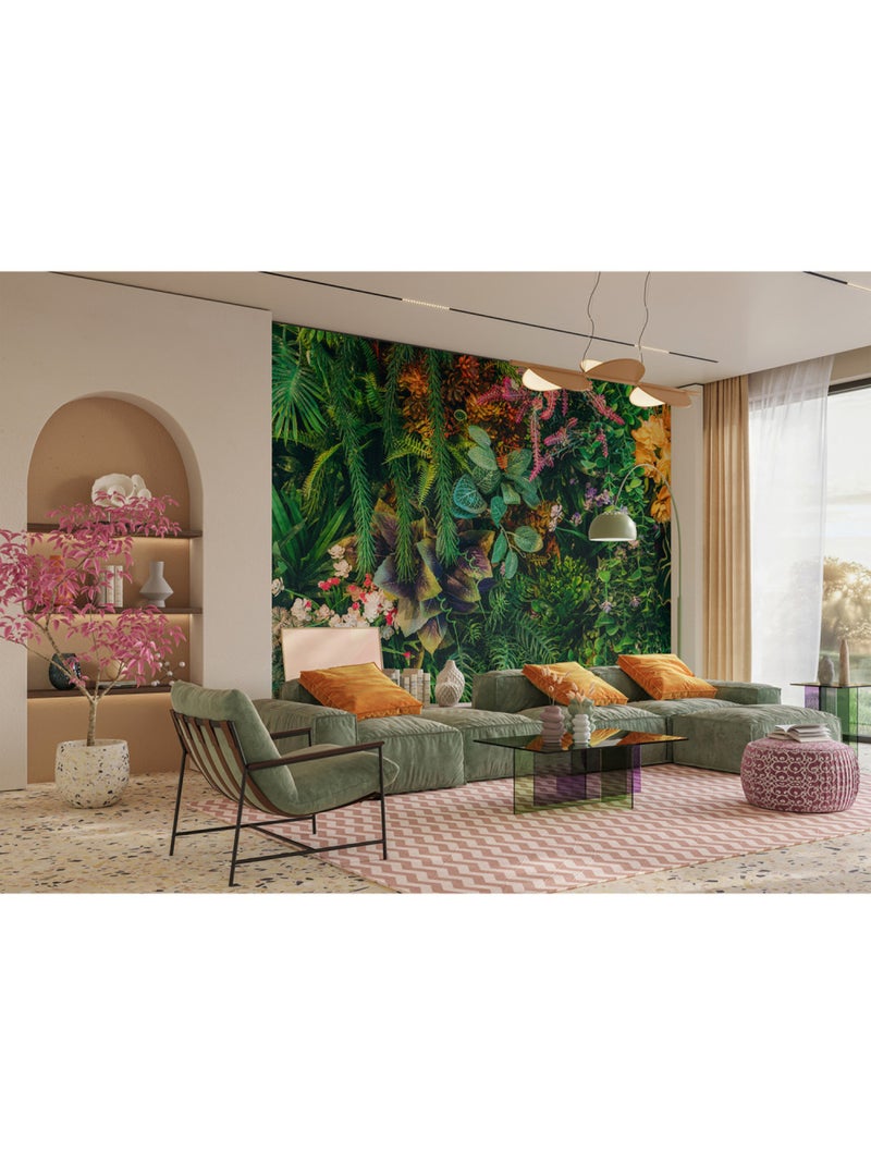 Papier peint intissé - Floraison au coucher du soleil - 375x270 cm Multicolore - Kiabi