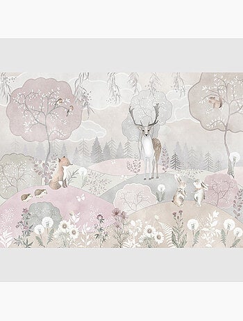 Papier peint intissé - Forêt pastel - 375x270 cm