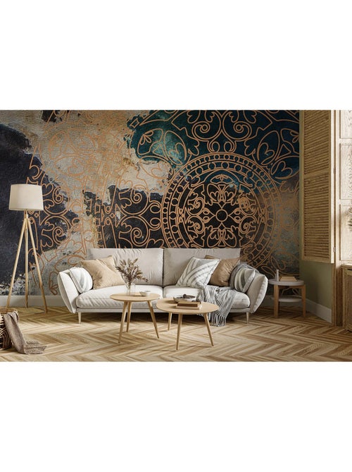 Papier peint intissé - Fumées bleues - 375x270 cm - Kiabi