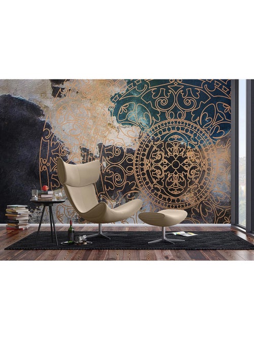 Papier peint intissé - Fumées bleues - 375x270 cm - Kiabi