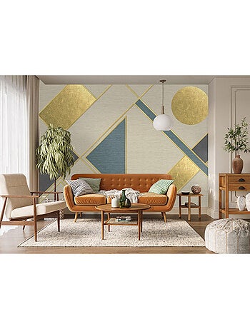 Papier peint intissé - Géométrie dorée - 375x270 cm