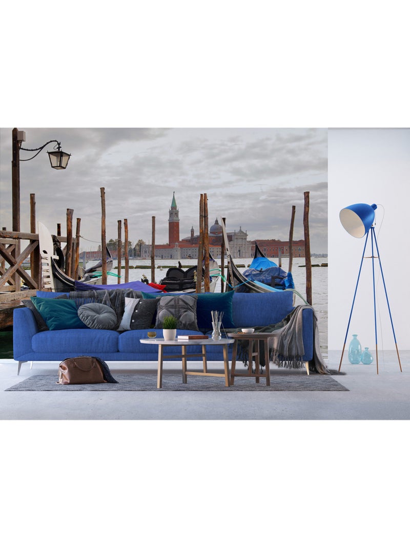 Papier peint intissé - Gondoles à Venise - 360x270 cm Multicolore - Kiabi