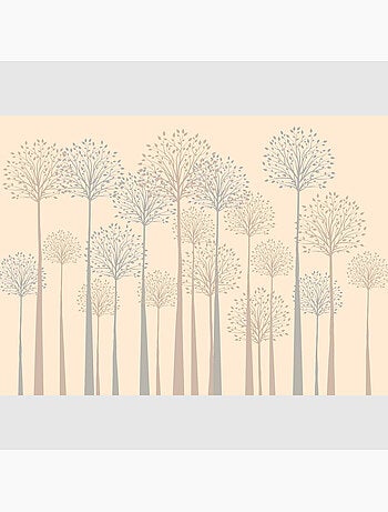 Papier peint intissé - Grands arbres sur fond beige - 375x270 cm