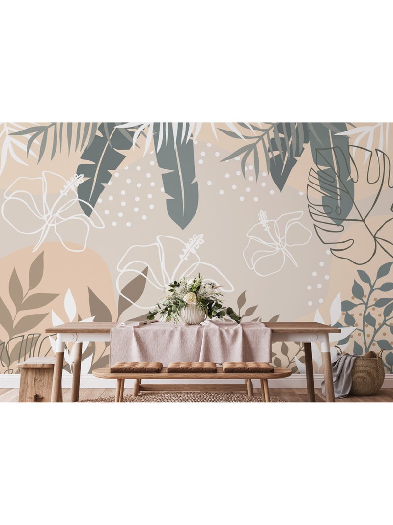 Papier peint intissé - Illustration abstraite - 375x270 cm Multicolore - Kiabi