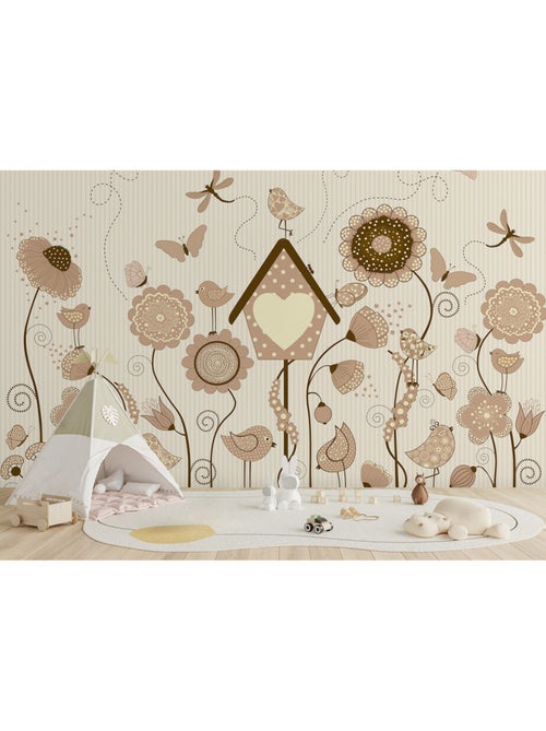 Papier peint intissé - Jardin ensoleillé - 375x270 cm - Kiabi