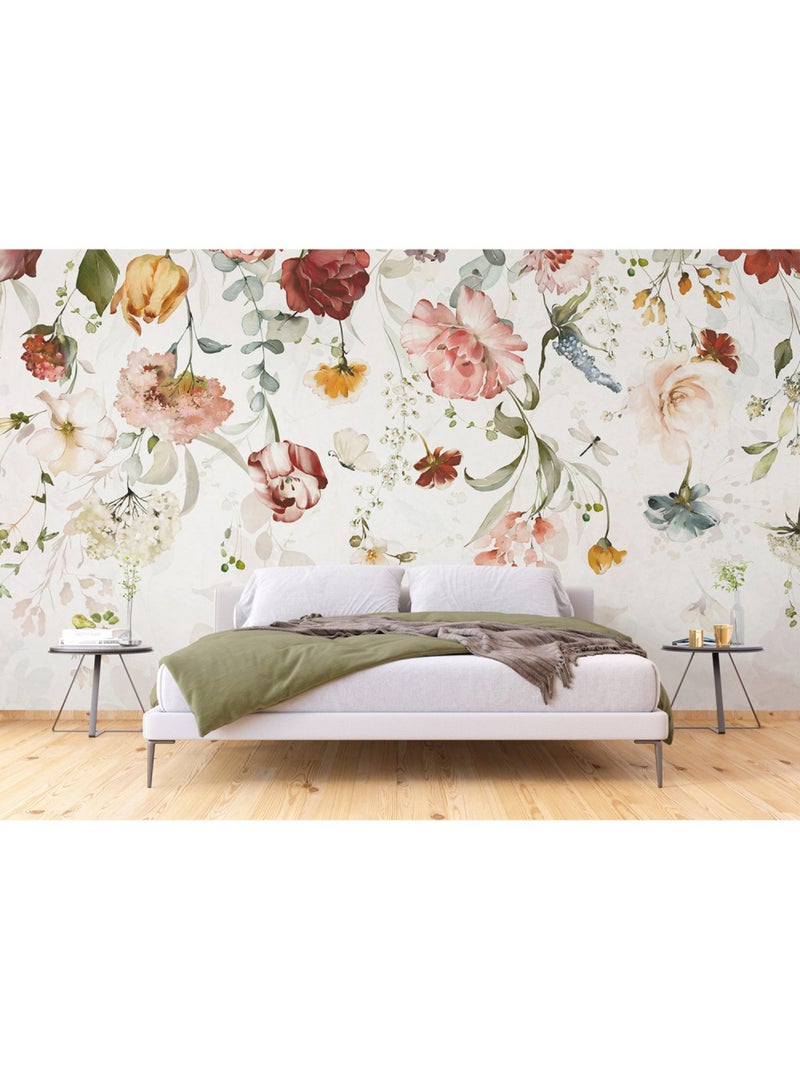 Papier peint intissé - Jardin pictural - 375x270 cm Multicolore - Kiabi