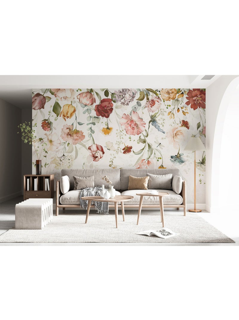 Papier peint intissé - Jardin pictural - 375x270 cm Multicolore - Kiabi