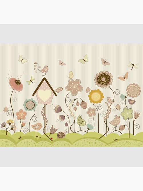 Papier peint intissé - Jardin vert ensoleillé - 375x270 cm - Kiabi