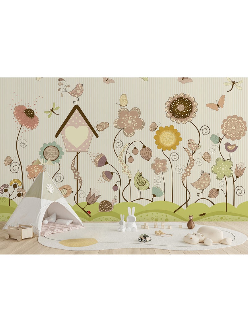 Papier peint intissé - Jardin vert ensoleillé - 375x270 cm Multicolore - Kiabi